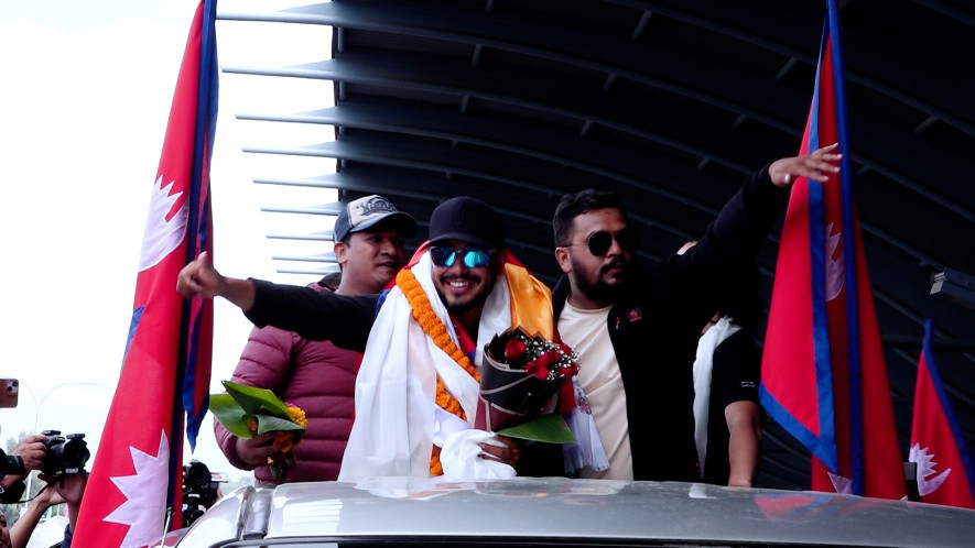 हिमाल आरोही निर्मल पुर्जा काठमाडौंमा 